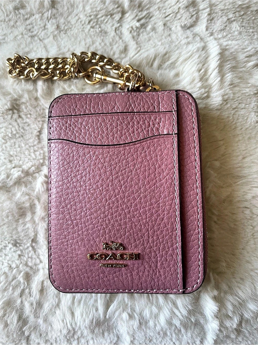 COACH Zip Pink Wallet